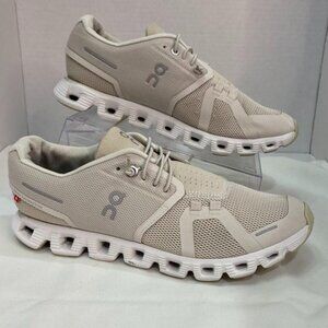 On Cloud 5 Sand White Running Shoes Women’s 8.5 EU 40 Lightweight Swiss Eng